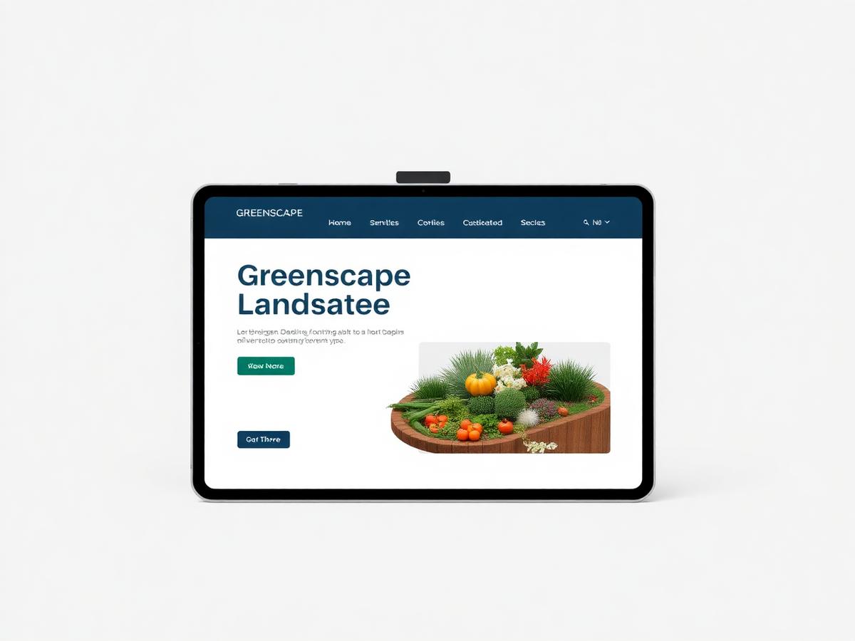 GreenScape Landscaping website mockup