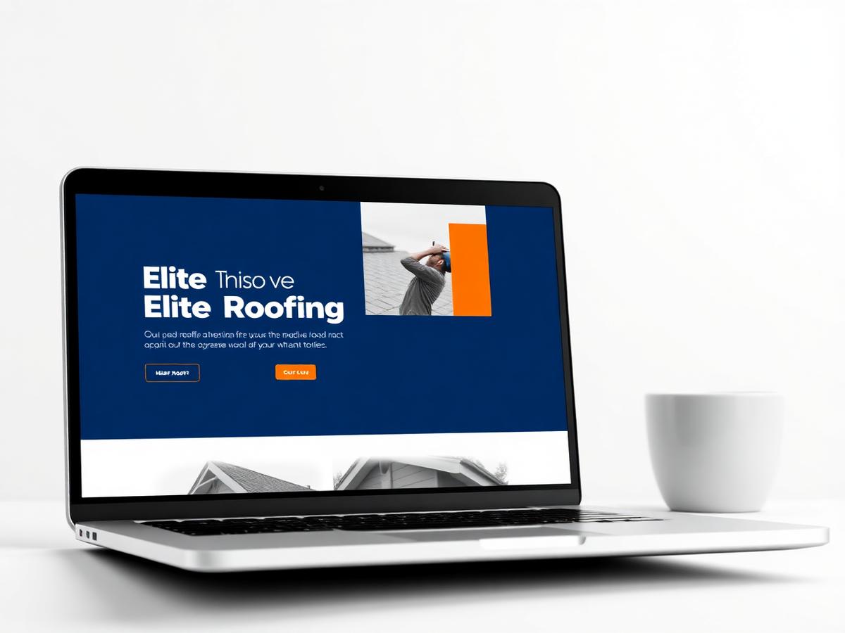 Elite Roofing website mockup